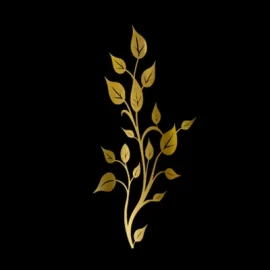 Gold Vine 303g Faux Inlay Water Slide Decal