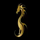 Gold Dragon 402g Faux Inlay Water Slide Decal